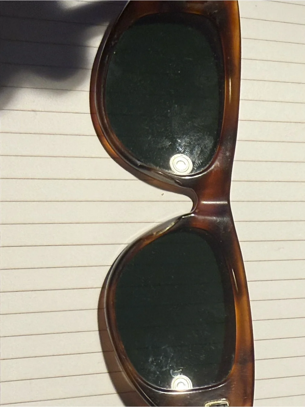 Ray-Ban Brown Tortoise Rectangle Sunglasses with Dark Lenses